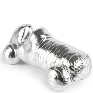 Silver Metallic MONOPOLY Race Car Accent Plush Pillow 8”